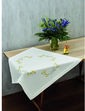 Permin Broderikit Påskliljor & Ägg 80x80cm