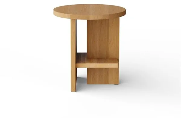 NINE Tee Rundt sidobord i ek