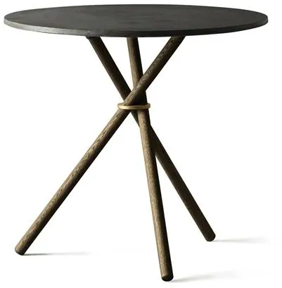 Eberhart Aldric soffbord Ø80 Mörk cement/Mörk ek